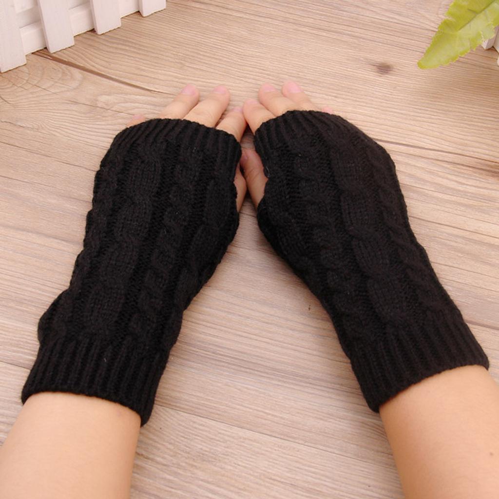 Women's Winter Knitted Stretch Keep Warm Riding Gloves With Mobile Phone