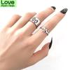 Stainless Steel Dragon Rings For Women Men Lover Couple Rings Set Dinosaur Friendship Engagement Wedding Open Rings  Jewelry