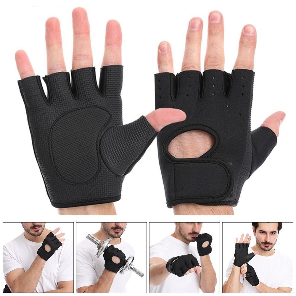 Hollow Back Fitness Gloves Breathable Fitness Gym Mittens Dumbbells Gloves  Women Men