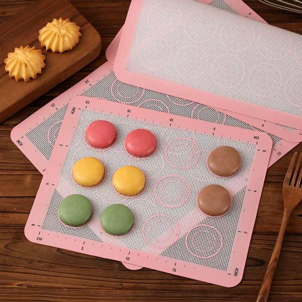 BPA Free Cake Pan Liner Reusable Macaron Cookie Pad Silicone Baking Mat Baking Tool