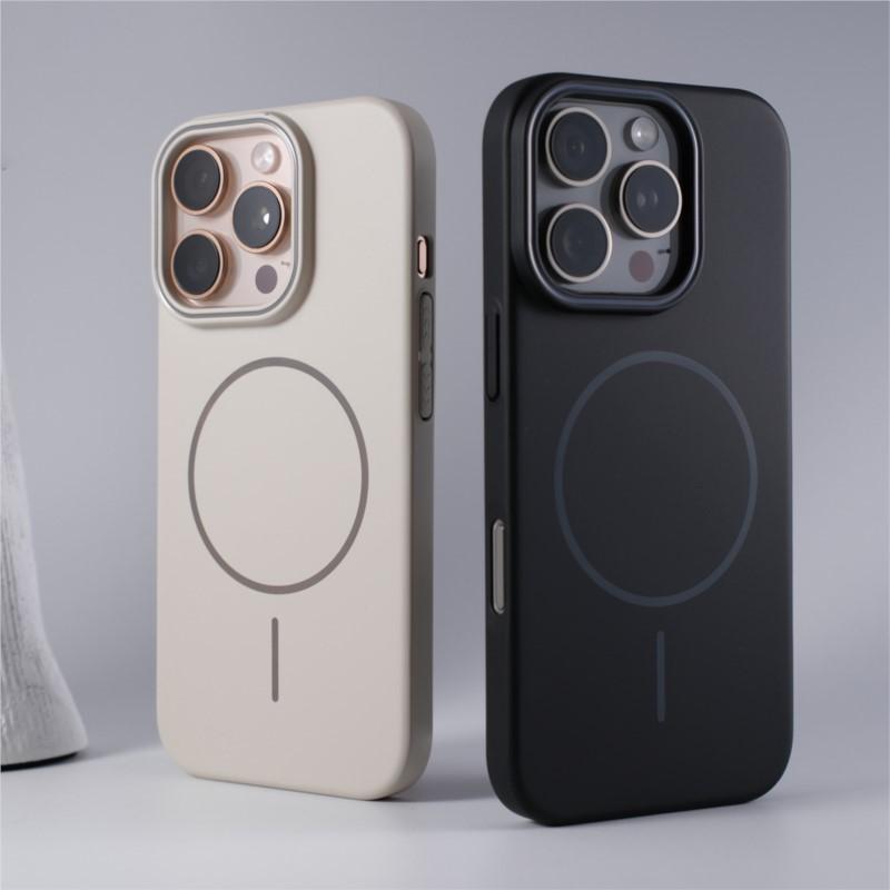 Ultrathin Simple Magsafe Case for iPhone 16 15 Pro 14 Plus 13 12 Mini 11 Pro X XR XS Max Matte Wireless Charging Hard PC Cover