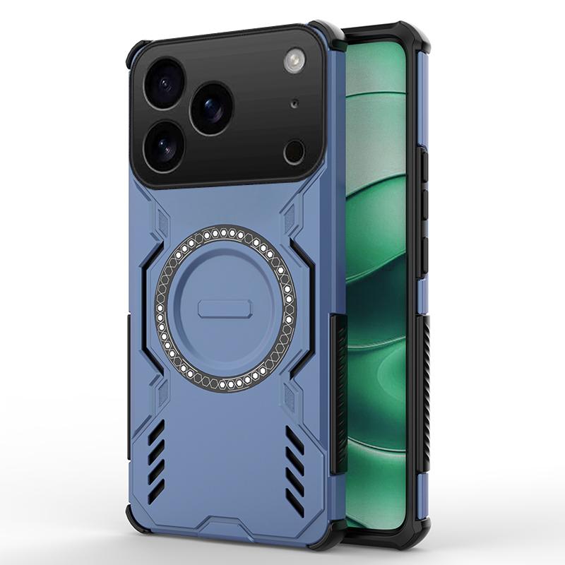 For iPhone 18 Pro / 18 Pro Max case Hard Armor Shockproof Magnetic Case Heat Dissipation Shockproof TPU PC Hybrid cover