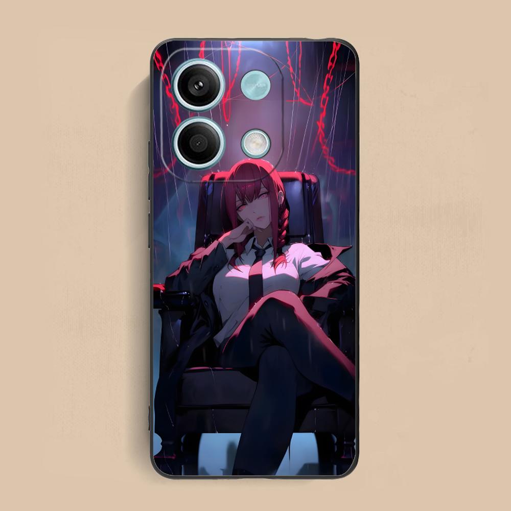 Чехол для телефона 'Chainsaw Makima' для Xiaomi Redmi Note 14 13 12 11 A5 3 2 1 Pro Plus 4G 5G Цветная печать Красивый чехол для смартфона