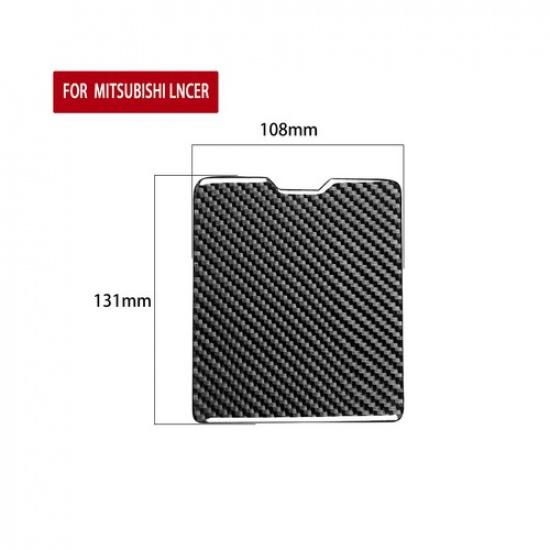 For Mitsubishi Lancer Carbon Fiber Interior Driver Side Storage Box Cover Trim