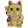 Small Feng Shui Gold Wooden Doll by Traditional Craftsman Toko Made In Japan Maneki-neko (beckoning Cat) Kakinuma,