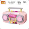 LOZ 1120 Musical Instrument Pink Music Radio Tape Rainbow Machine Model Mini Blocks Bricks Building Toy for Children Gift No Box