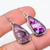 Серьги из стерлингового серебра 925 пробы с натуральным бразильским аметистом, 1,75 дюйма, W9M99