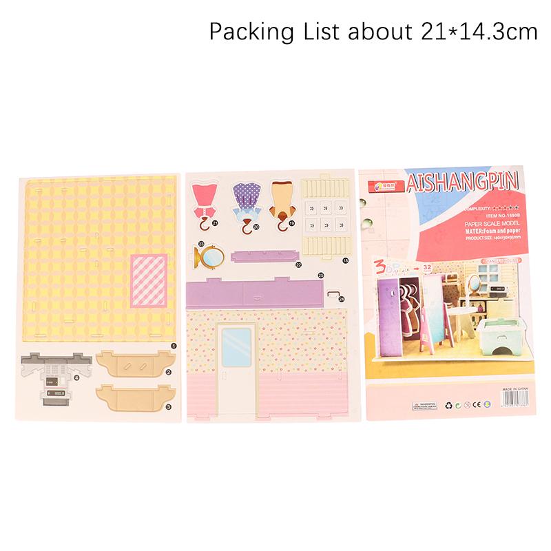 Картонный пазл 3D Дом Комната Магазины Модель Головоломка Игрушки Дети Самодельные Сборные Игрушки