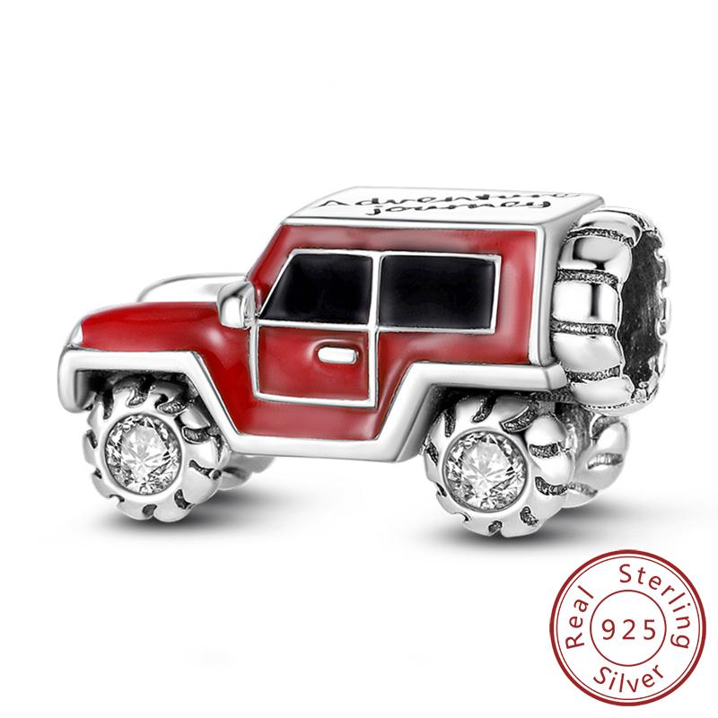 Оригинальные шармы-бусины Медь Эйфелева башня Париж Машина Карта Замок Шармы для путешествий Подходят для подвесок-браслетов Женщины DIY Изготовление ювелирных изделий