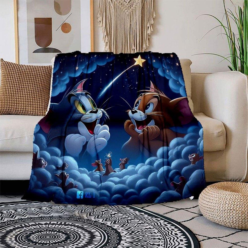 Tom & Jerry Kids Cartoon Wallpapers for Phone HDBlanket Flannel Throw Blanket for Sofa, Bed, Travel, Camping, Office