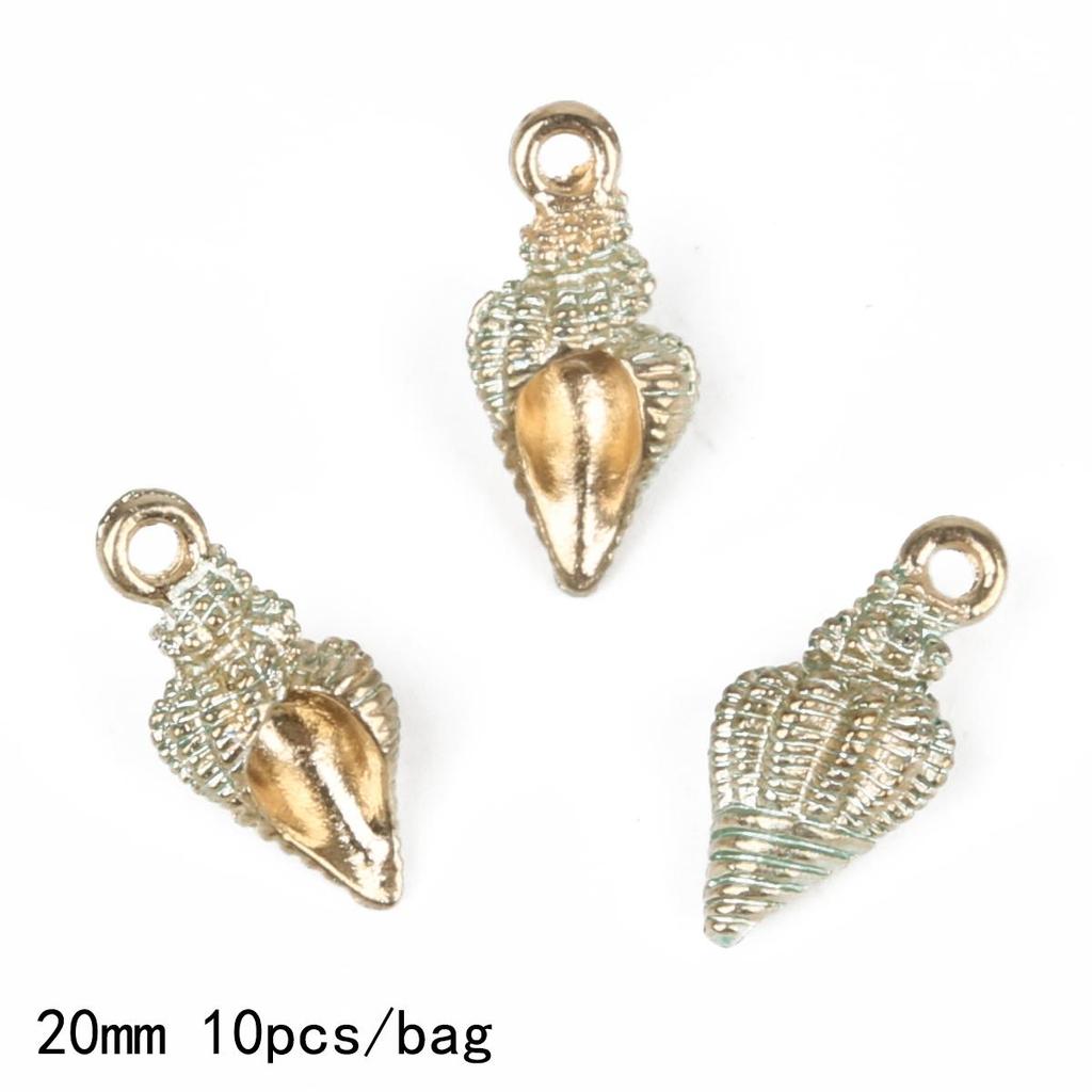 9-12Pcs Multi-Styles Starfish Shell Conch Crown Enamel Charms Pendant For Jewelry Making DIY Bracelet Necklace