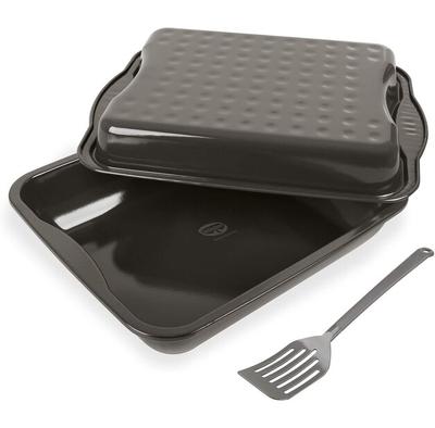 Сковорода для жарки Dr Oetker Exclusive с крышкой и лопаткой 42x34 (4528)