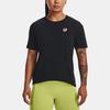 Under Armour Футболка с коротким рукавом и принтом в виде букв UA, женская, черная 1376743-001