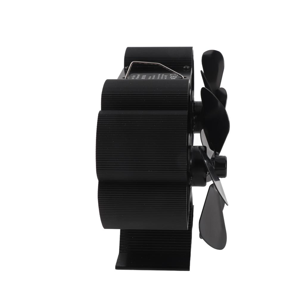 Fireplace Fan Quiet Operating 180 220CFM 1400rpm Aluminum Alloy 6 Blade Heat Powered Wood Stove Fan