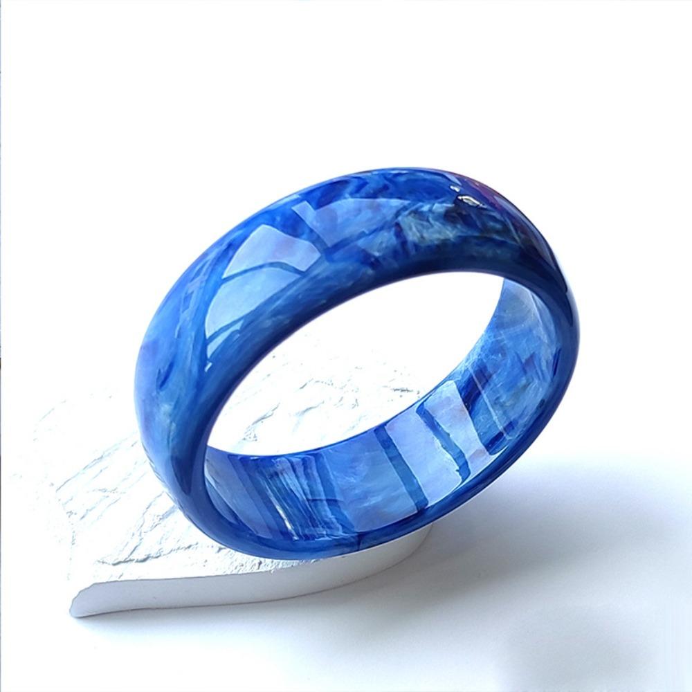 Smudging Acrylic Open Bangle Shiny Retro  Hand Ring Unique Wide Bracelet  Girls
