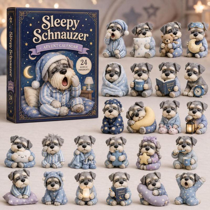 2026 Dog-Themed Christmas Advent Calendar Acrylic Blind Box Gift Kids Adults Decorative Hanging Ornament