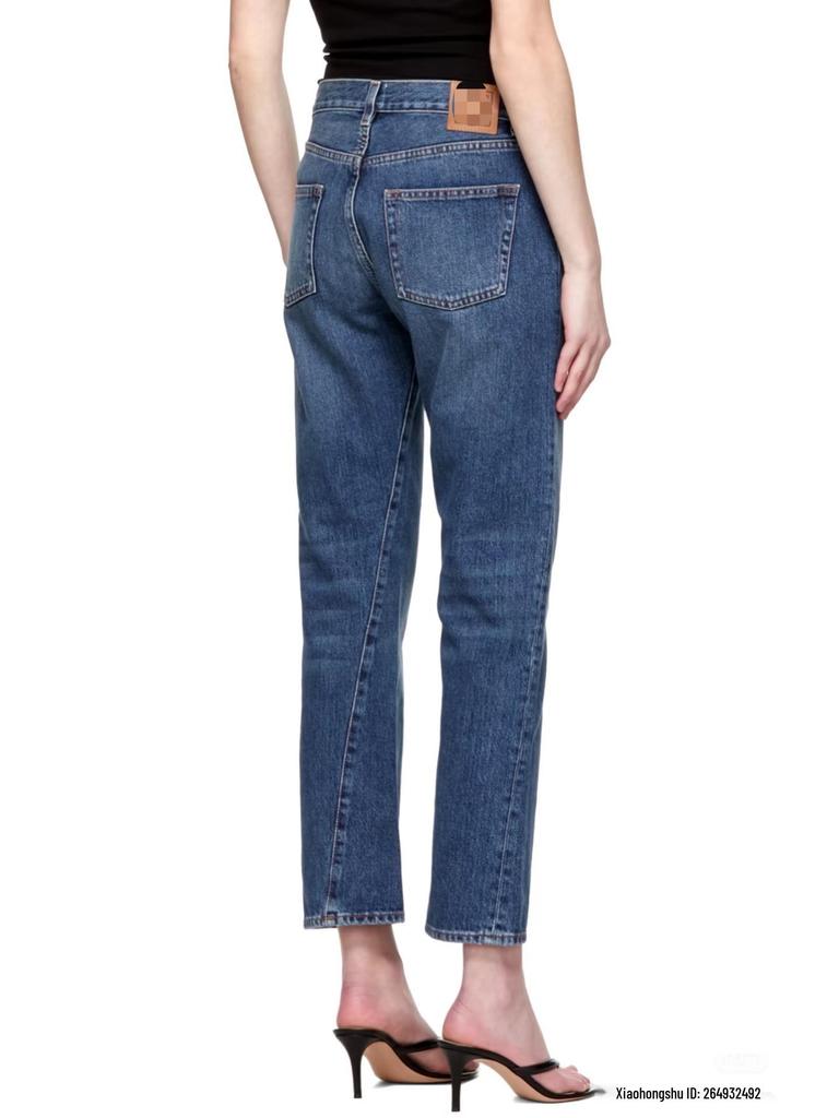 Nordic Niche TOT Original Classic Mid-High Waist Straight-Leg Twisted Seam Washed Jeans