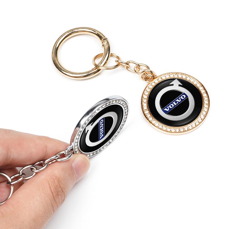 tkseq3 Car logo Key Chain Pendant Keyring Metal Keychain For Volvo ES90 EC40 EX40 EM90 XC90 V90 V60 XC60 V40 S80 S60 S90 C40 XC40 V70 X