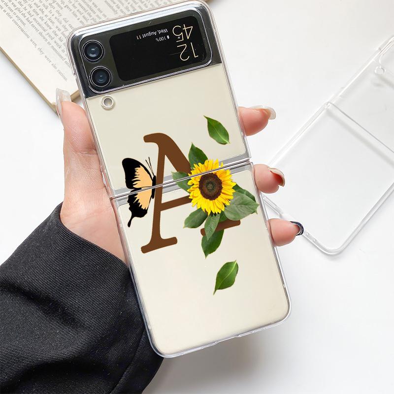 Милый мультяшный кейс с рисунком конфет, модный чехол для телефона Samsung Galaxy Z Flip 3 4 5 6 7, жесткий складной чехол-крышка из прозрачного поликарбоната, подарок