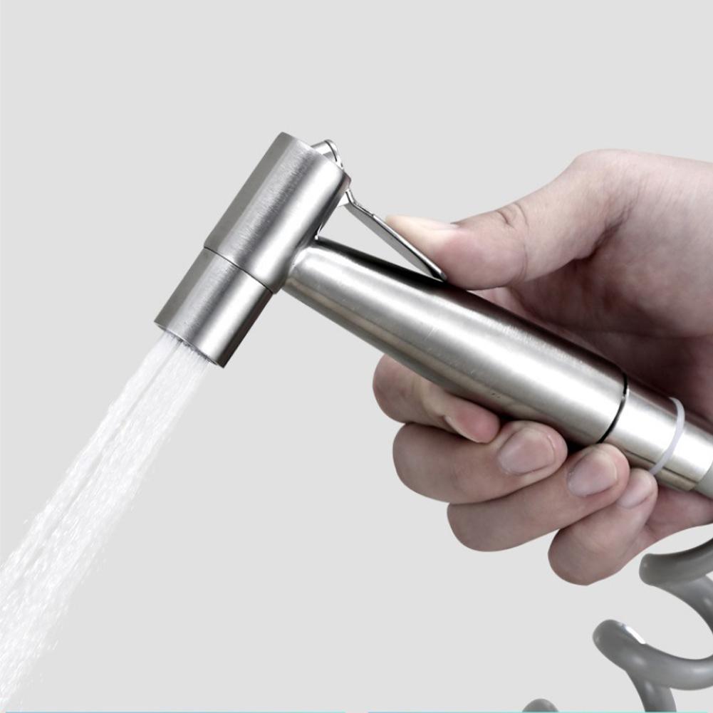 Стальной биде-ручной душ с 2-ходовым переключателем и шлангом, пистолет-распылитель для туалета, самоочищающийся набор для биде для гигиены и купания домашних животных