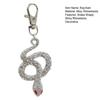 Keychain Shiny Rhinestones Snake Shape Key Ring Decorative Car Key Holder Bag Luggage Key