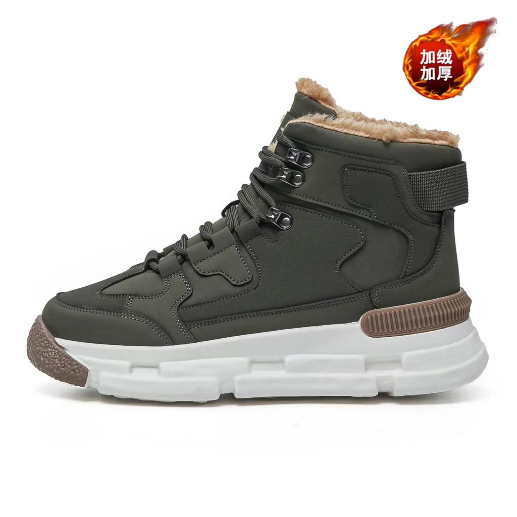 Модные зимние новые зимние ботинки на толстой подошве для спорта и отдыха, модные ботинки из хлопка и бархата, мужская обувь, роскошные кроссовки Zapatos Mujer