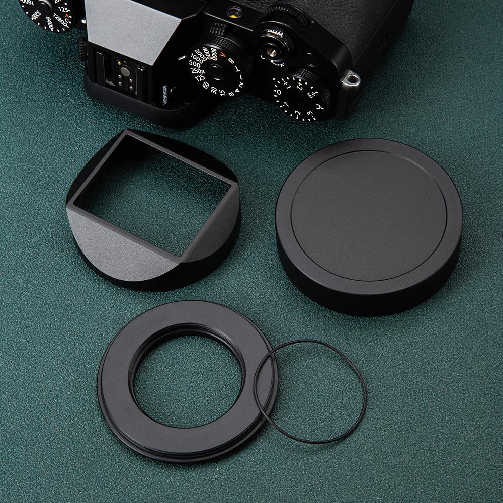 Для Fujifilm Fuji XF27mmF2.8 II XE5 XF23mmF2.8 R WR Металлический бленда с крышкой объектива XF27F2.8 II Бленда объектива с адаптерным кольцом 39 мм