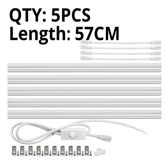 T5 Светодиодный настенный светильник с трубкой, 220 В, светодиодный светильник для бара, 6 Вт, 10 Вт, 300 мм, 600 мм, светодиодная люминесцентная лампа с выключателем питания ЕС, кухонное освещение