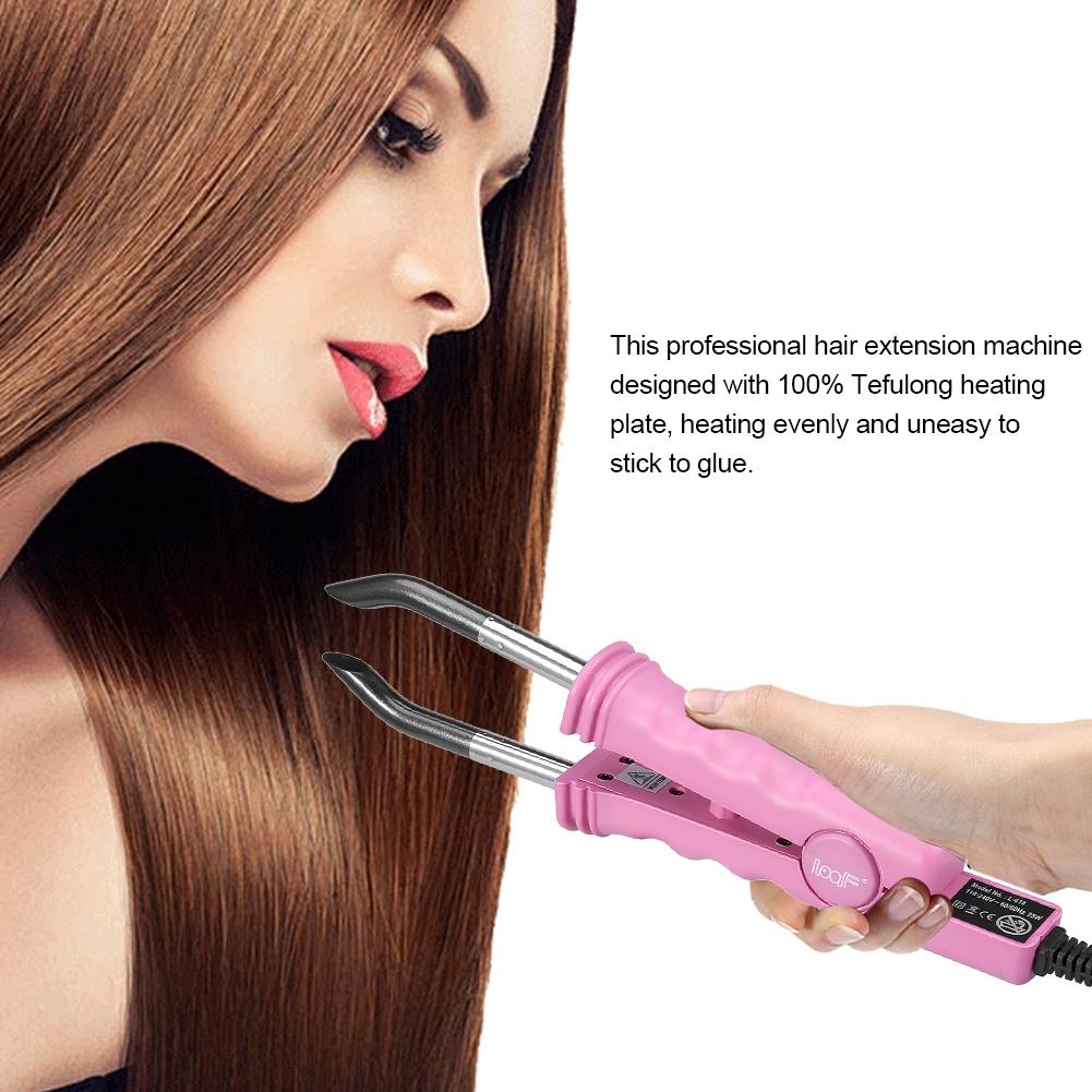 Машинка для наращивания волос Salon Fusion Iron Tool Инструменты для наращивания париков Hair Styler Pink