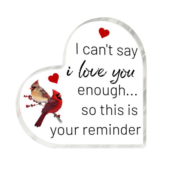 Прозрачный акриловый сердечный орнамент, настольный декор, напечатанный прозрачный акриловый блок, отдельно стоящее сердце