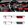 For Ford Mustang 2009-2013 Carbon Fiber Car Sticker Dashboard Instrument Panel Trim Cover Interior Moulding Decorative Strips