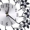 Round Rhinestone Flower Wall Clock Living Room Home Restaurant Hanging Decor