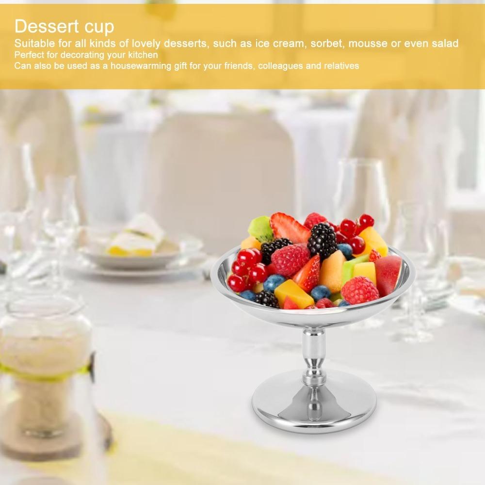 Polished Ice Cream Cup Rustless Steel Milkshake Cup Easy Clean Pudding Cup Home Dessert