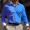 New men's shirt, long-sleeved shirt strip single-breasted shirt loose style business office spring shirt xs-6xl fashion casual
