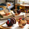 Detailed Beading Tutorial Tiny 3D Beaded Animal Kit, Cute DIY Kit with Colorful Beads and Craft With And Thread Instructions, 4 Designs Handmade
