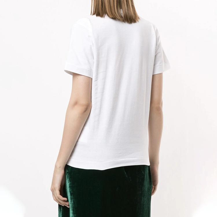 Comme des Garçons PLAY (WMNS) COMME des GARCONS PLAY FW25 Red Multi Logo Short-Sleeve T-Shirt 'White' Women's AZ-T279-051-1