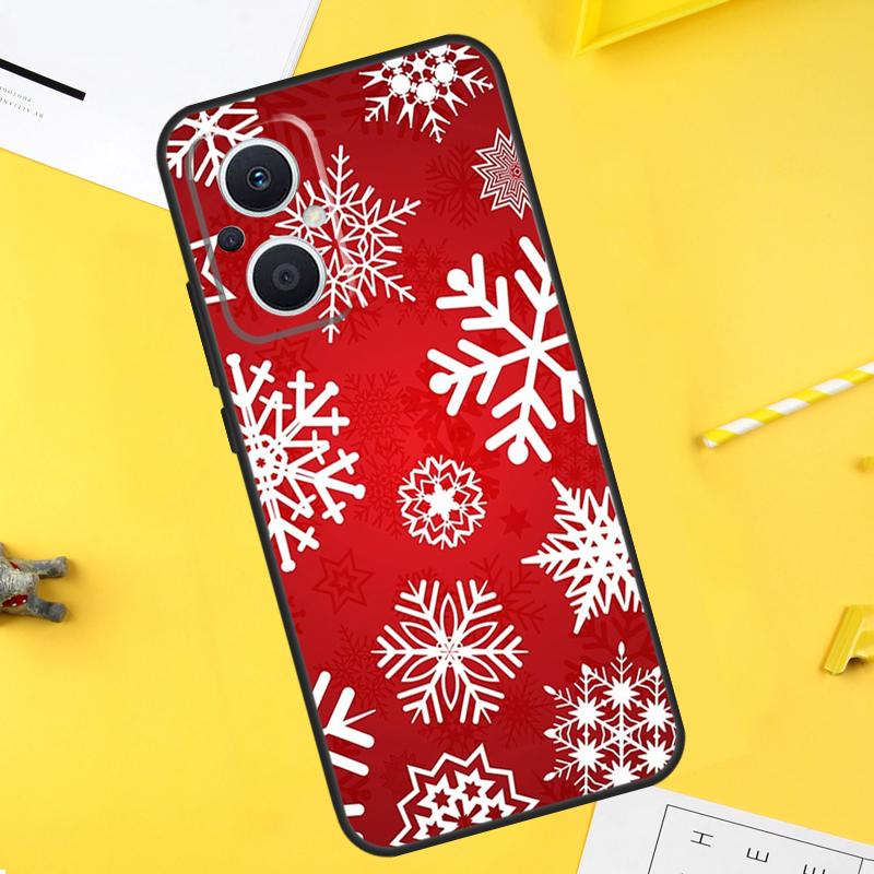 Christmas Snowflakes Case For OPPO Reno 7 Reno 10 Pro 4 5 6 8 Lite 8T 4Z 5Z OPPO Find X6 X5 Pro X2 X3 Neo Cover