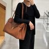 Leather Commuting Bag For Women's Fashion Large Capacity Tote Travel Tote Bag Soft16 Single Shoulder Computer Bag