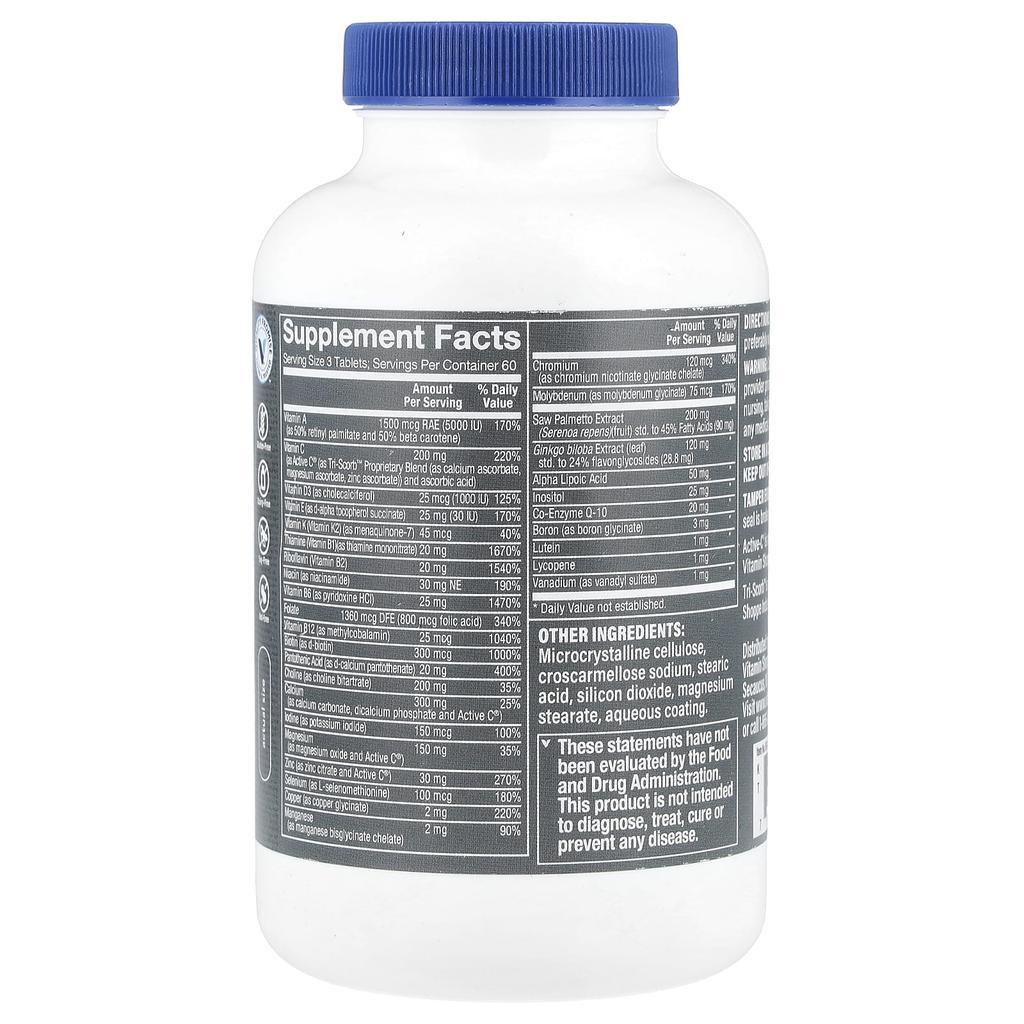 the Vitamin Shoppe Ultimate Man® 50+, мультивитамины и мультиминералы, 180 таблеток