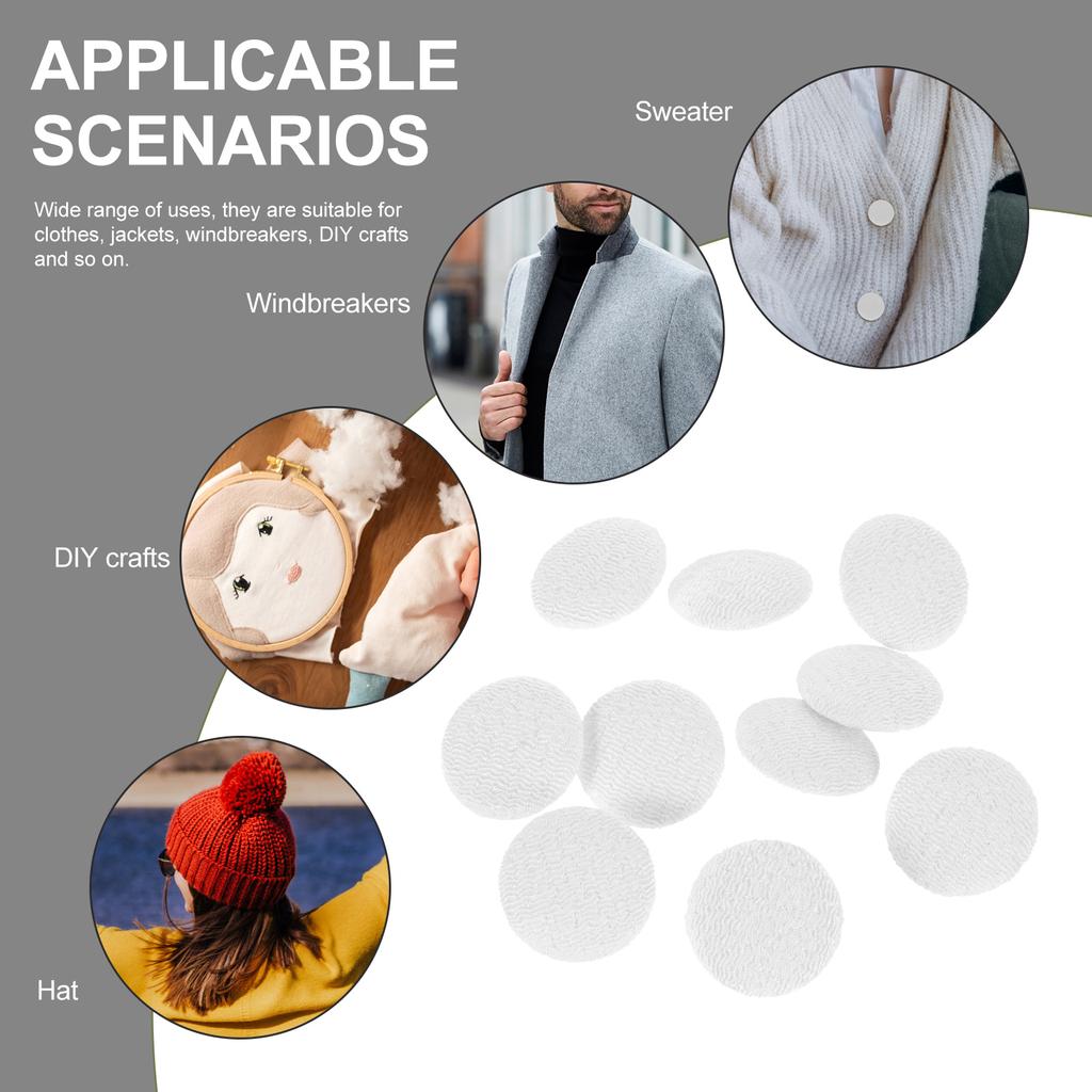 10 шт. тканевые пуговицы для одежды, украшения, аксессуары для самостоятельного украшения сумок, пуговицы, украшения, обернутые в бумажные пакеты, замена