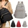 Diamond Quilting Backpack for Women, Studded Embroidery Rucksack, Fashion Casual Daypack Fashion Simple Laptop Bag for Work and Travel Daypack
