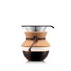 BODUM POUR OVER Drip Coffee Maker with Stainless Steel Mesh Filter, 500ml, and Cork Cover (Authentic) 11592-109