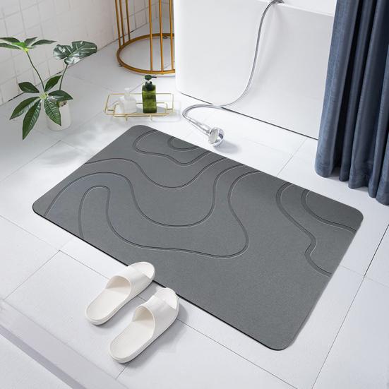 Коврик для ванной комнаты Быстро впитывающий Быстросохнущий Диатомовая грязь Противоскользящий Коврик для входа Нет