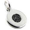 [L0707] - Серебряный кулон "Скарлетт" чёрно-белый