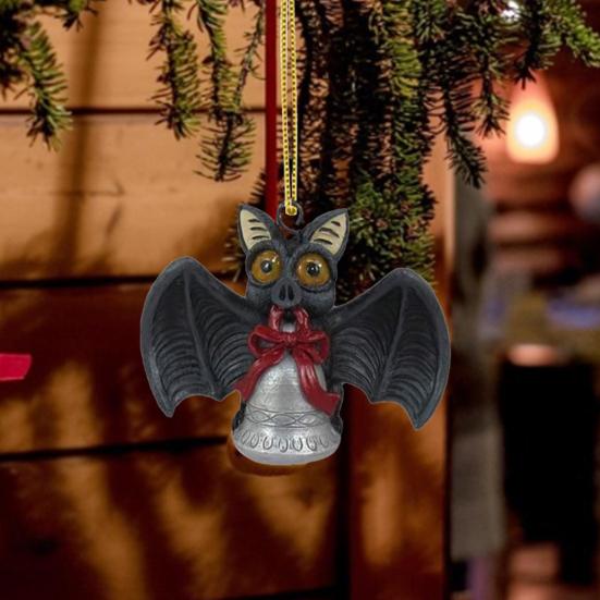 Хэллоуин Акриловые Подвесные Украшения Жуткий Террор Рождество 3D Скелет Черный Кот Снеговик Ворона Форма Многоразовый Праздничный Автомобиль Орнамент Идеальный