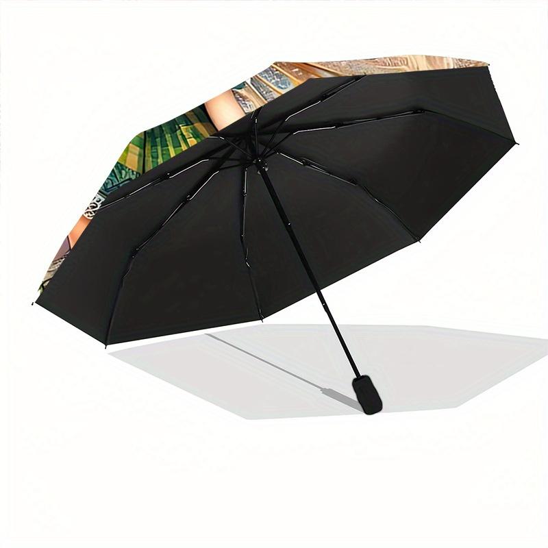 1pc Lovely Tinker Bell Automatic Folding Umbrella - 3 Folding Design, Vivid Cartoon Pattern, Suitable for Outdoor Activities, A Gift for Fan