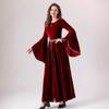 Cosplay European and American medieval dresses Renaissance costumes Women's Halloween costumes Long retro long dresses Horn sleeves