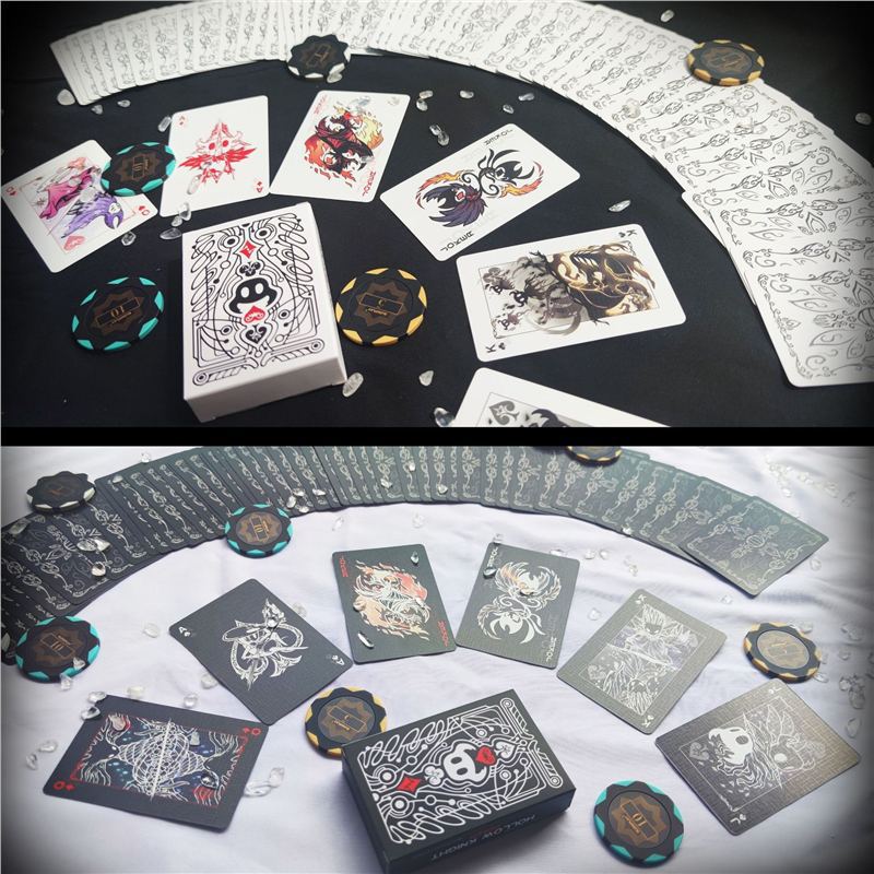 Non-Toxic Hollow Knight Standard Poker Card Set Black And White Playing Card Game Card Group Portable Creative Board Game Gift Collection