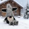 Черная собака Гномы Фигурка Плюшевые куклы Скандинавский Шведский Томте Фигурка щенка для фанатов аниме и украшения дома/офиса