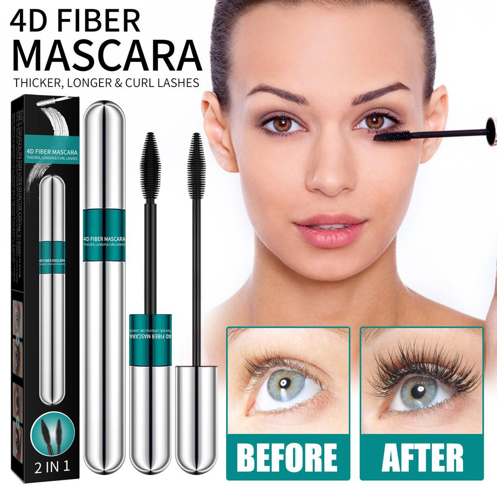 Eye Black 2-in-1 Eye Black Waterproof And Lasting Natural Lengthening And Thickening Effect